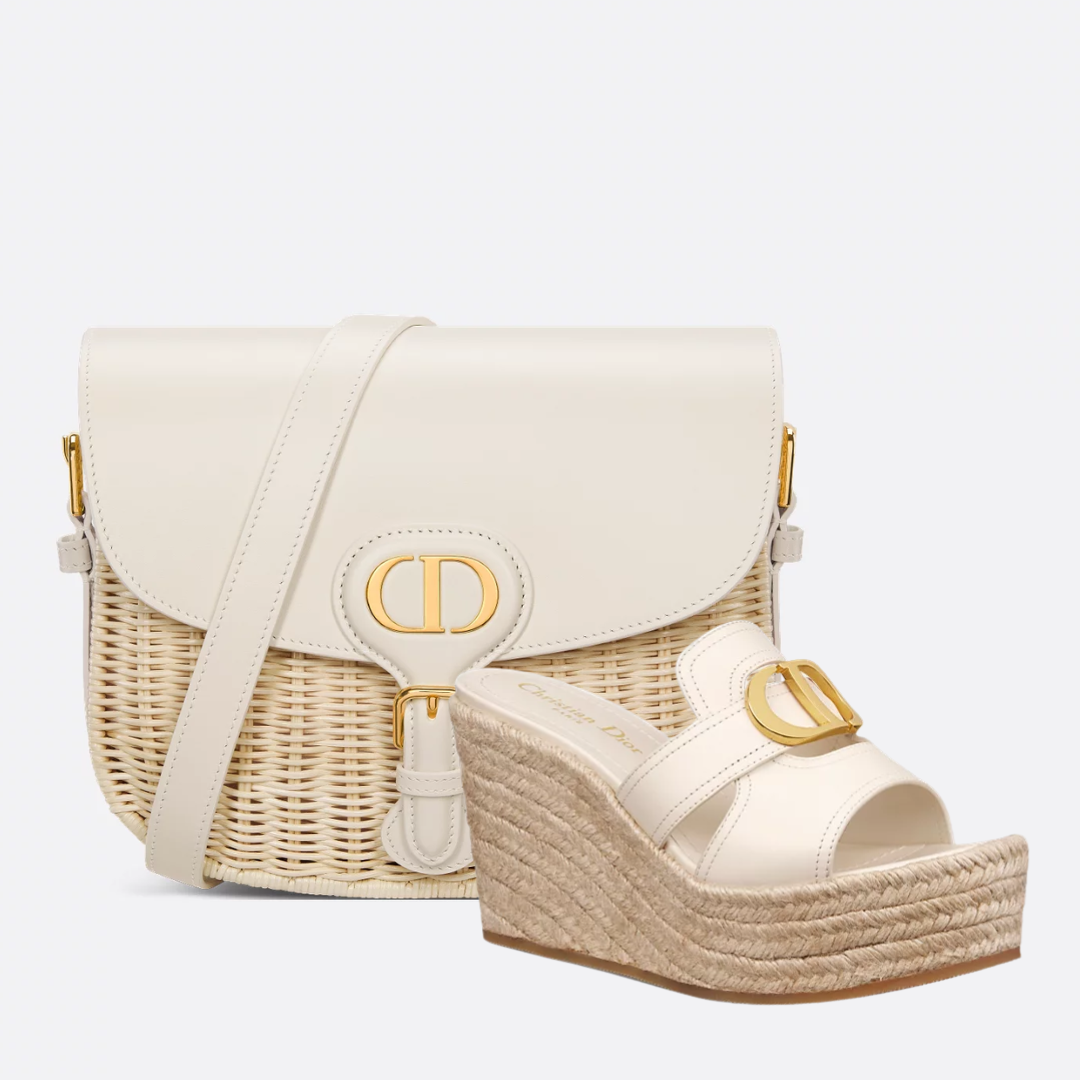 DIOR BOBBY CROSSBODY & 30 MONTAIGNE WEDGE SLIDES SET