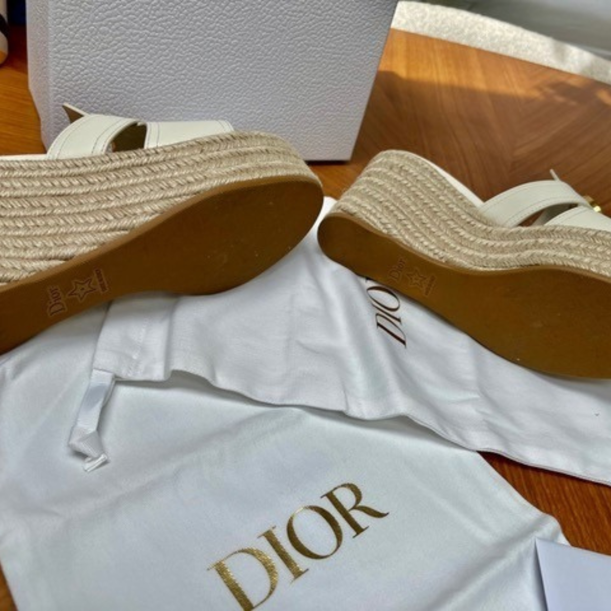DIOR BOBBY CROSSBODY & 30 MONTAIGNE WEDGE SLIDES SET