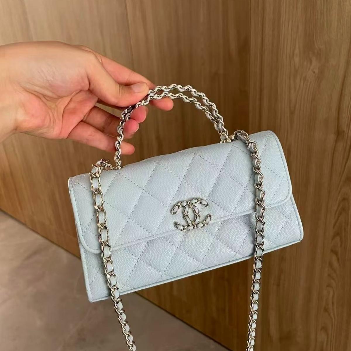 CHANEL CLASSIC FLAP ICE GREY